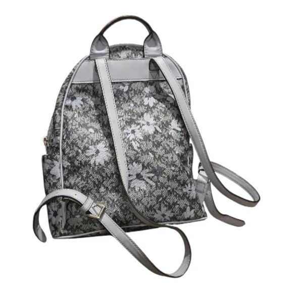 Michael Kors Canvas Blue Flower Backpack - Picture 2 of 11